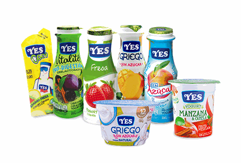Diferentes sabores de yogurt - Productos Lacteos Gilmer